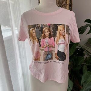 Mean girls on wednesdays we wear pink Pink Graphic T-Shirt with Movie Print
